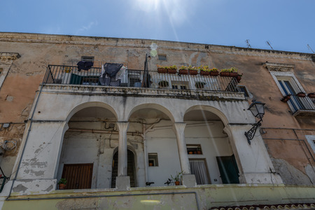 Architecture of the Old Town of Bari, Italy. Bari is the capital Apulia region, on the Adriatic Sea, Europeのeditorial素材