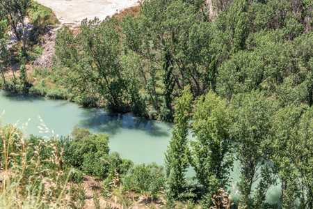The Jucar is a river on the Iberian Peninsula, which runs through eastern Spain. It is 509 km long, crosses the provinces of Cuenca, Albacete and Valencia, and empties into the Mediterranean Sea.の写真素材