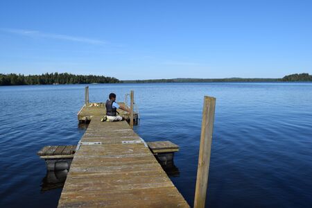 Lake in Swedenのeditorial素材