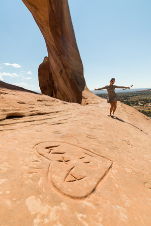 Wilson Arch, Moab, Utahの写真素材