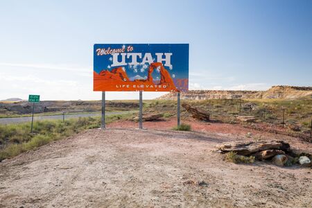 Welcome to Utah signのeditorial素材