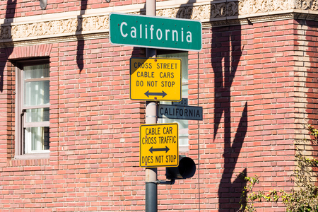 California street name signのeditorial素材