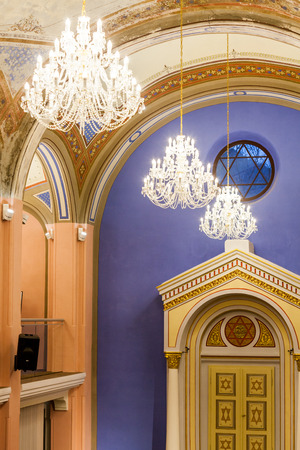 RUZOMBEROK, SLOVAKIA - FEBRUARY 28: Interior view in a renovated synagogue in Ruzomberok, Slovakia...