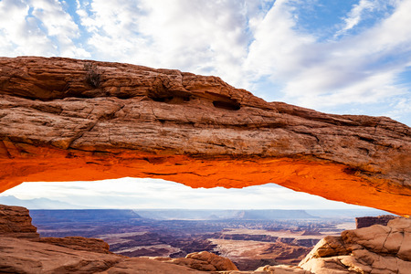 Mesa Arch at sunrise in the Canyonlands National Park