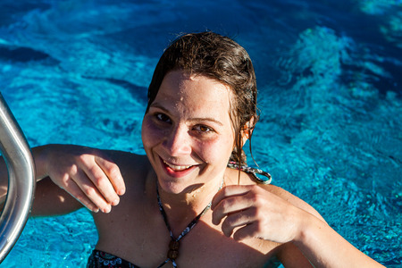 Girl in a public baths in Berchtesgaden