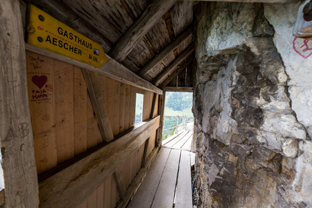 EBENALP, SWITZERLAND - MAY 25, 2015: Ebenalp is a famous tourist destination in the canton of Appenzell in Switzerland on May 25, 2015. The Ebenalp is the northernmost summit of the Appenzell Alps.のeditorial素材