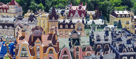 European town panorama. Colorful roofs. European soulの写真素材