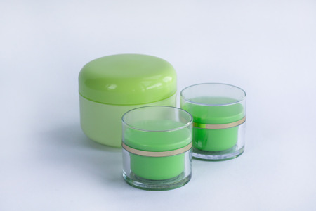 Set of cosmetic care bottles still lifeの写真素材