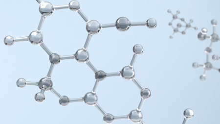 Science or medical background with molecules, Nano technology and research,3d illustration,3d renderingの写真素材