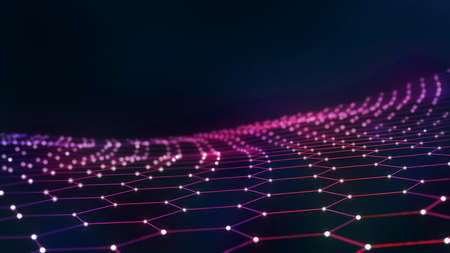 Abstract photo background contact communication Networking, data group connection, 3D illustration, 3D renderingの写真素材