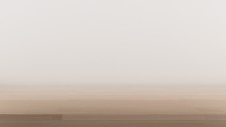 Soft white background wall with soft light wooden floor display, white backdrop, mockup for product presentation, 3D renderingの写真素材