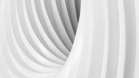 Abstract background art white swirl curved,mobius stripe pattern,Concept from mobius strip shape,3d renderingの写真素材