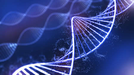 Conceptual background illustration of DNA structure,Genetic editing technology for life,3d rendering