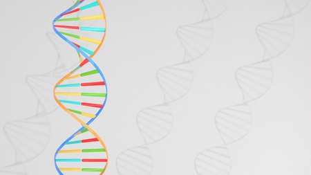 Education and research knowledge medical and health,Research on DNA,DNA structure study,3d renderingの写真素材