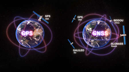 Communication technology between GPS system and GNSS system.standard generic term for satellite...
