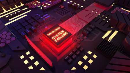 Computer processing work Notify a security alarm.computer system notification,Warning System...