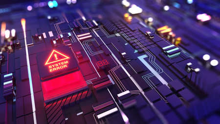 Computer processing work Notify a security alarm.computer system notification,Warning System...
