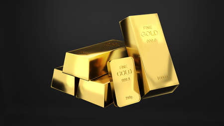 Gold bars 1000 grams pure gold,business investment and wealth concept.wealth of Gold ,3d renderingの写真素材