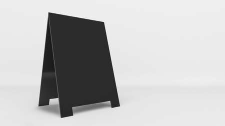 Mockup banners advertising a product or brand on a black background.white background for advertising,isolated on white background,3d renderingの写真素材