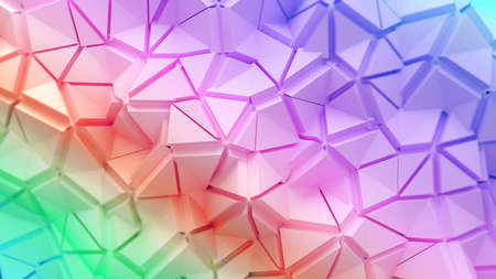 Abstract background colorful triangle,geometric background,3d renderingの写真素材