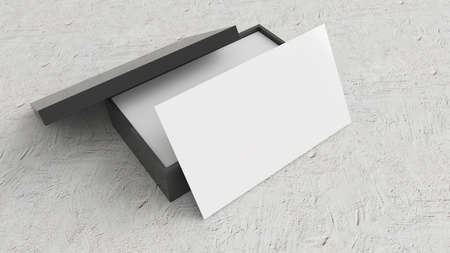 Template for branding identity.name card,bussiness card mockup isolated,3d renderingの写真素材