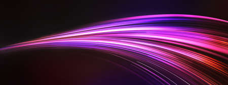 Speed motion on night,Abstract image of future technology conceptの写真素材