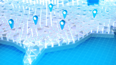 Technology communication image global navigation system,communication network concept,gnss,gps,3d...