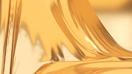 gold fabric curtain,abstract background golden curtain,3d rendering