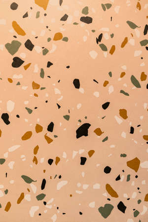 Terrazzo pattern with colorful rock pieces.The texture of the stone floor.の写真素材