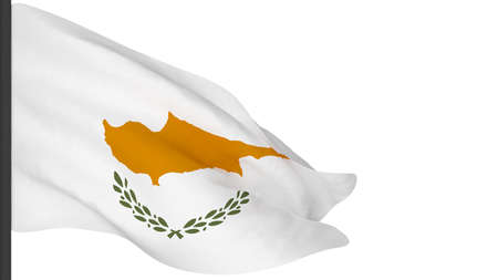 national flag background image,wind blowing flags,3d rendering,Flag of Cyprusの写真素材