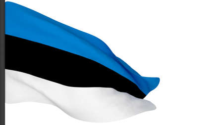 national flag background image,wind blowing flags,3d rendering,Flag of Estoniaの写真素材