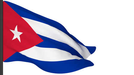 national flag background image,wind blowing flags,3d rendering,Flag of Cubaの写真素材