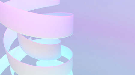 On a pastel purple background, a purple and blue pastel spiral swirl swirls.Abstract background,3d...