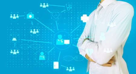Medical business, seeing a doctor for a health check,medical treatment system,drug use