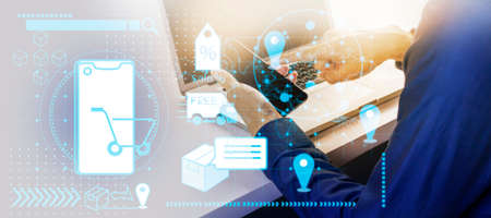 Using Mobile for order online,Business and commerce connect data around the world,Commercial...