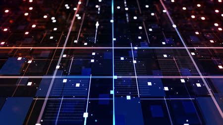 Abstract image of future data technology concept.,Digital data transmission,3d renderingの写真素材