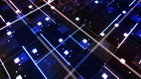 Abstract image of future information technology concept.,future technology visualization,3d...
