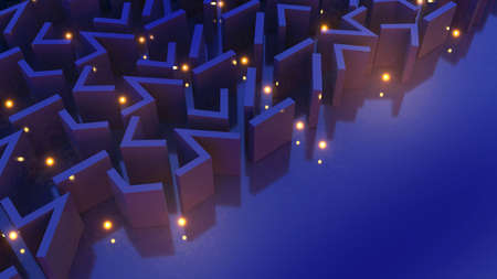 Abstract Concept Background Image Semiconductor nanotechnology and electron structure,3d rendering