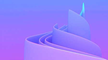 Abstract background  purple spiral swirl,flow of waves,3d rendering