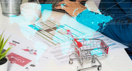 investment finance business Account Management,Doing business and dealing internationallyの写真素材