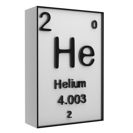 Helium,Phosphorus on the periodic table of the elements on white blackground,history of chemical elements, represents the atomic number and symbol.,3d renderingの写真素材