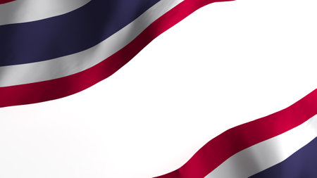 national flag background image,wind blowing flags,3d rendering,Flag of Thailand