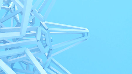 light blue structure abstract background, geometric background, 3d rendering