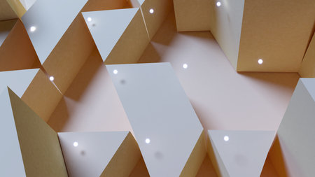 Triangle pattern on digital background,Triangle molecular structure model, science and technology...