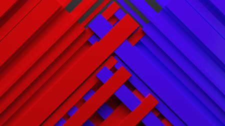Abstract background,red and blue oblique shape on a background,The concept of competition between...