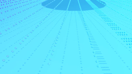 abstract background digital blue polygon dot, 3d rendering.
