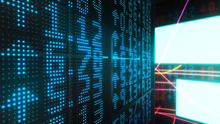 Stock market and investments Financial data displayed on a graph of an increasing or decreasing stock price. Charts of the global stock market, the economy, and investments,3d renderingの写真素材