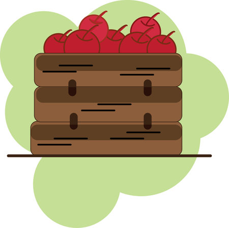 food in a box, Agribusiness industry concept, illustrated in flat style using a vector.のイラスト素材