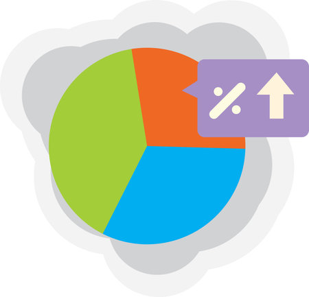 circle of market share, business concepts for the construction sector, shown in flat vector design.のイラスト素材