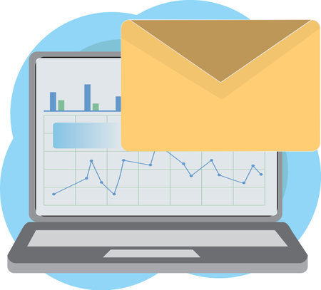 mail for business, business concepts for the construction sector, shown in flat vector design.のイラスト素材